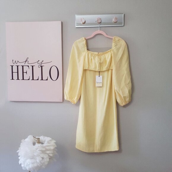 NWT Kourt yellow puff sleeve crop top & maxi skirt bundle set, S - Picture 11 of 11